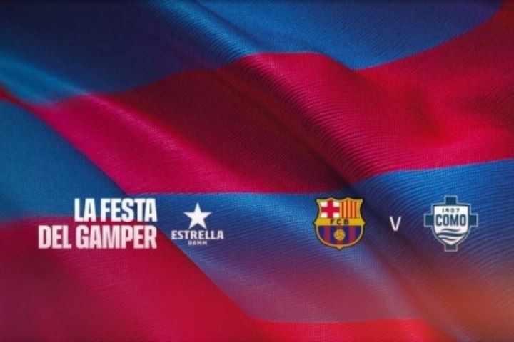 巴萨官方：甘伯杯将对阵科莫，比赛在约翰-克鲁伊夫球场举行