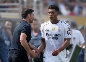 贝林厄姆生涯8场西班牙国家德比打进4球，此前三球都在23/24赛季